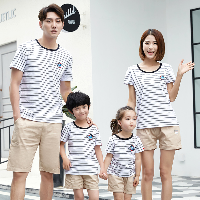 Family fitted summer 2018 Full decoration A Thirty-four Short sleeved leisure time Mother and son Mother and daughter T-shirt family suitin the Children/Baby/Family fitted , Family fitted/Parenting Fashion category - from Buy2taobao.com to provide professional Taobao agent buy service