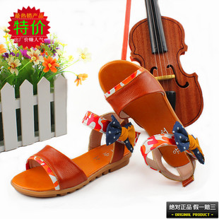  淘金币 女童凉鞋真皮新款韩版女大童凉鞋公主鞋儿童凉鞋小童