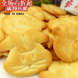  孔明 韩国进口儿童食品 可拉奥小动物饼干 宝宝磨牙饼干 礼盒 60g