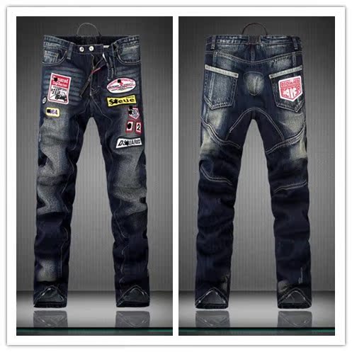 Джинсы женские DSquared2 561 DSquared2 DSquared2 Узкие брюки-карандаш Длинные брюки Заниженная талия Потёртые, Складки