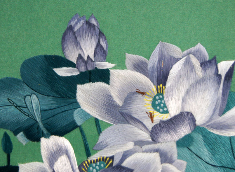 苏绣单面绣 王亚星工作室《荷花》