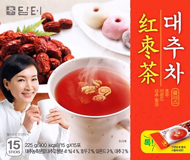 韩国进口丹特红枣茶松枣扁桃仁茶核桃大枣茶15g*15袋盒装225g在类目 咖啡/麦片/冲饮, 藕粉/麦片/冲饮品, 姜汤中 - 来自Buy2taobao.com提供专业的淘宝代购服务