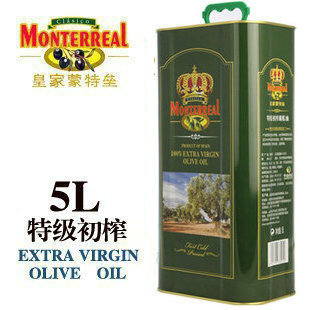  包邮西班牙原瓶原装进口 特级初榨橄榄油5升 食用烹饪 送500毫升