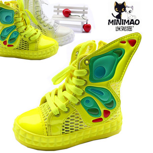  二双包邮夏季潮韩版天使翅膀镂空网鞋 透气男女儿童凉鞋