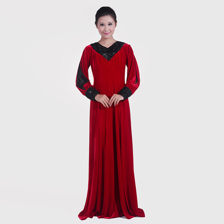 批发定做合唱指挥服装成人合唱演出服装朗诵礼