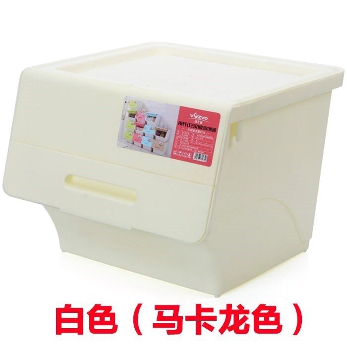 斜翻盖式收纳箱侧开口塑料筐可叠加收纳盒前开式掀盖整理储物折上在类目 收纳整理, 家庭收纳用具, 储物箱, 收纳箱中 - 来自Buy2taobao.com提供专业的淘宝代购服务
