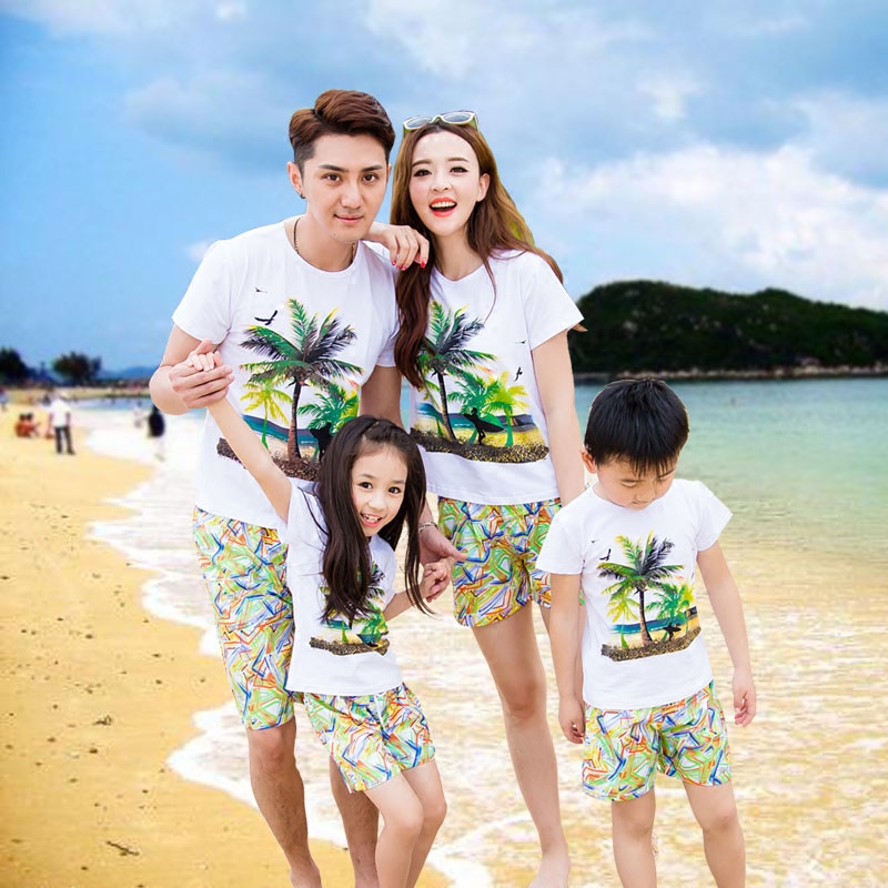 沙滩亲子装夏天一家四口三口套装海边度假母子母女装2019新款潮春|ruв категории Детская одежда, детской одежды/родителей моды - от Buy2taobao.com для оказания профессиональной услуги покупки агента Taobao