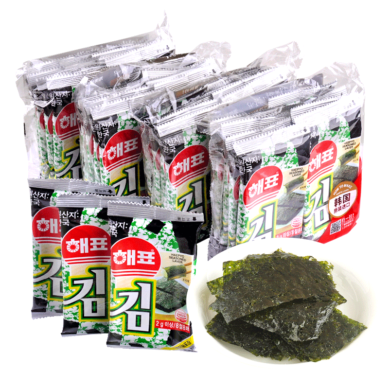 Full cut the republic of korea Imported snacks Sea cards Seaweed precooked and ready to be eaten 2g*32 children Kimbap Sushi baby Bibimbapin the Snacks/Nuts/Specialty , Squid/Dried fish/Seafood ready , Seaweed Series category - from Buy2taobao.com to provide professional Taobao agent buy service
