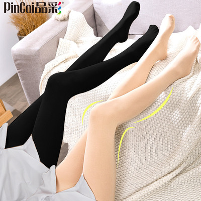 品彩丝袜女春秋款连裤袜中厚防勾丝秋冬裸感薄款秋季光腿肉色神器