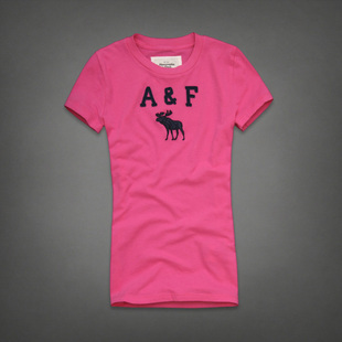   AF正品现货Abercrombie Fitch女式多款时尚休闲短袖T恤 多色