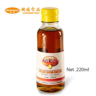  瑞盛食品 咱家芝麻调和香油220ml调味品 调味油 绿色清真食品批发