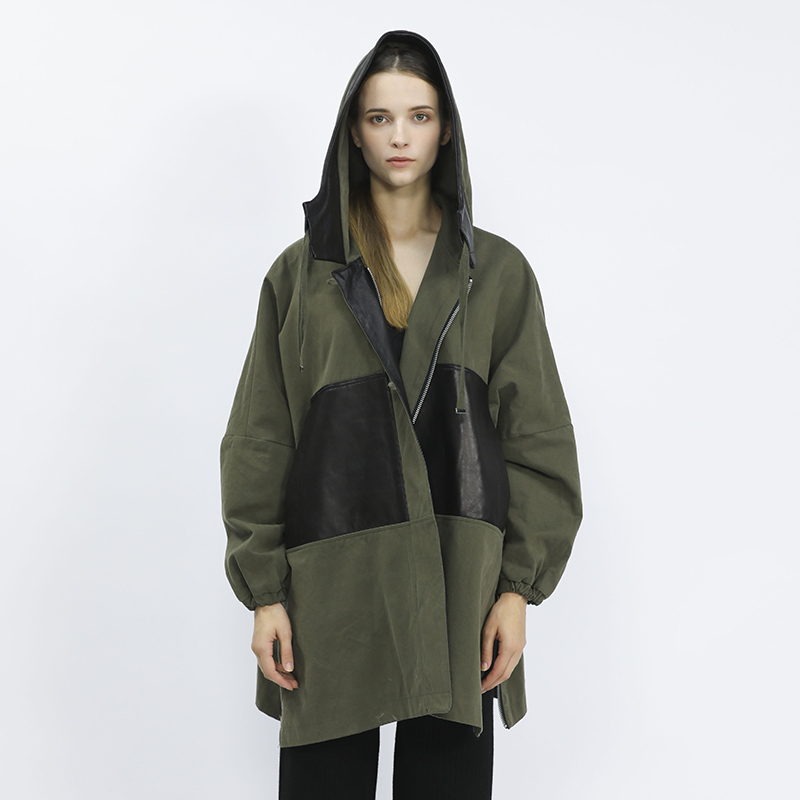 2018 Autumn new pattern cotton Fight skin Easy leisure time Cap Mid length version Windbreaker coat AA0005in the Women's clothing/Boutique , Windbreaker category - from Buy2taobao.com to provide professional Taobao agent buy service