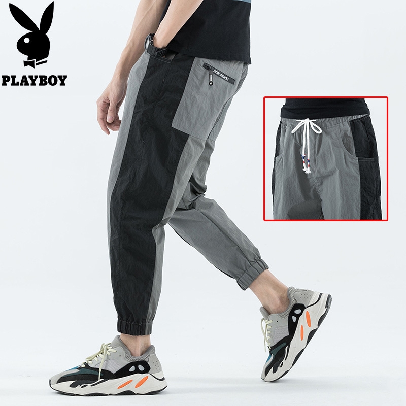 Dandy Spring and summer Haren pants Elastic band Borneol Thin section ventilation work clothes trousers leisure time Ninth pantsin the Men's clothing, Casual pants category - from Buy2taobao.com to provide professional Taobao agent buy service