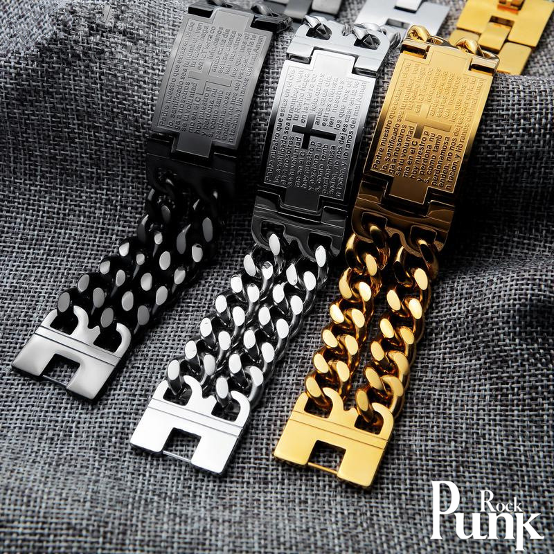 Europe and America Retro Bible cross Titanium Bracelet Domineering Metrosexual personality man lovers personality Fade Braceletin the Accessories/Fashion Jewelry, Bracelets category - from Buy2taobao.com to provide professional Taobao agent buy service