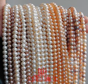  无瑕强光极品6.5-7mm (小7-8) 天然珍珠项链 无瑕强光极品