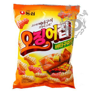  韩国进口零食 农心鱿鱼膨化片 鱿鱼酥脆片 休闲食品海鲜味 55g袋