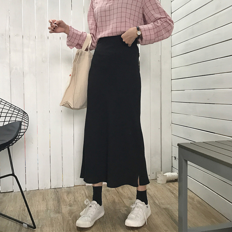 spring clothes Women's wear Korean Edition Paige Versatile Self cultivation Chiffon skirt Mid length version Skirt Show thin A word skirt longuettein the Women's clothing/Boutique , Skirts category - from Buy2taobao.com to provide professional Taobao agent buy service
