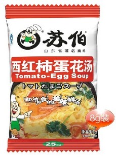  新品热荐 苏伯 西红柿(番茄)蛋花汤 8g 即冲即食美味鲜汤