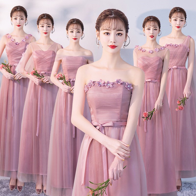 伴娘服長款2018新款姐妹裙伴娘團禮服女姐妹團伴娘禮服女禮服裙秋在類目 女裝/女士精品, 婚紗/旗袍/禮服, 禮服/晚裝中 - 來自Buy2taobao.com提供專業的淘寶代購服務