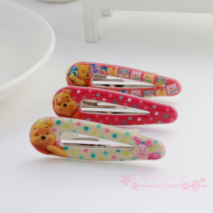  迪士尼Disney正品发饰 公主维尼BB夹发夹发卡 女童儿童宝宝头饰品