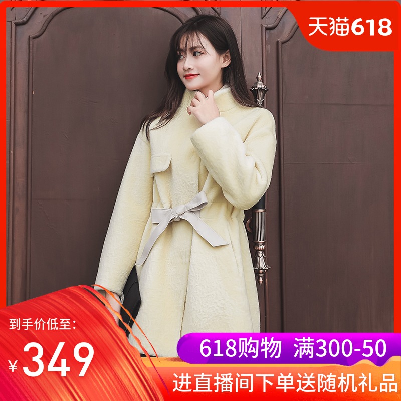 海宁皮草外套女2019新款冬颗粒羊剪绒大衣反季皮毛一体修身中长款在类目 女装/女士精品, 皮草中 - 来自Buy2taobao.com提供专业的淘宝代购服务