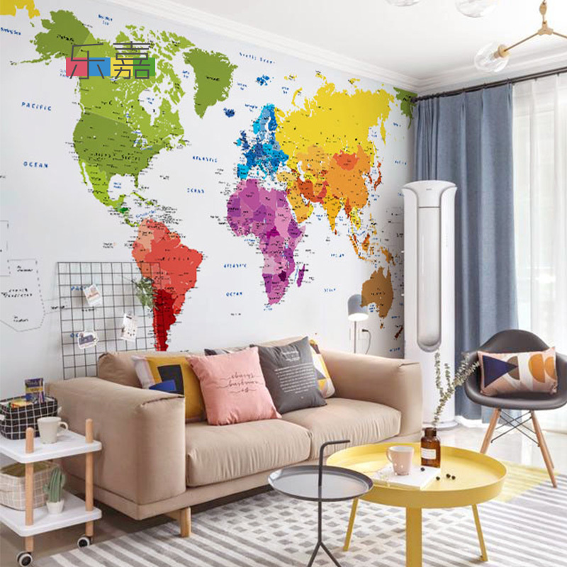 Le Jia Modern minimalist colour Map a living room Study Children's Room background wallpaper Qiangbu mural seamless Non-woven fabricin the Decoration main material , Wallpaper , Custom mural category - from Buy2taobao.com to provide professional Taobao agent buy service