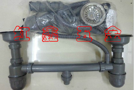 批发不锈钢厨房水槽下水管防臭管排污管 洗碗盆下水配件去水器-淘宝网