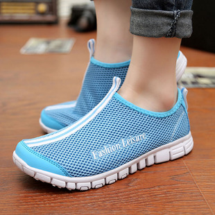  春季透气网布鞋韩版镂空男式休闲鞋潮流男鞋子低帮格纹板鞋