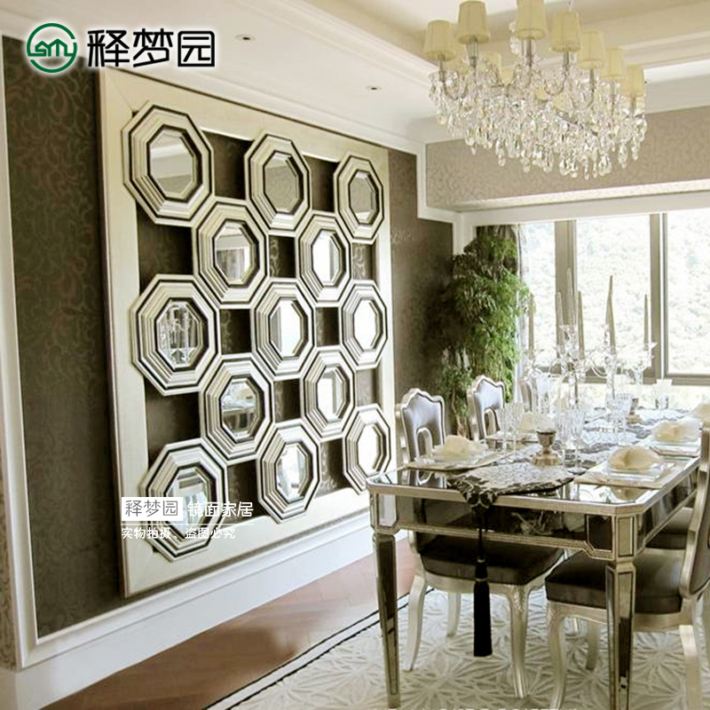 欧式新古典镜子玄关镜时尚现代客厅背景墙装饰圆形方形壁饰0969M在类目 家居饰品, 壁饰中 - 来自Buy2taobao.com提供专业的淘宝代购服务