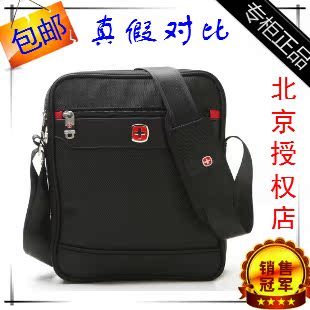  正品瑞士军刀单肩包男休闲斜挎包商务苹果ipad包平板电脑包9726