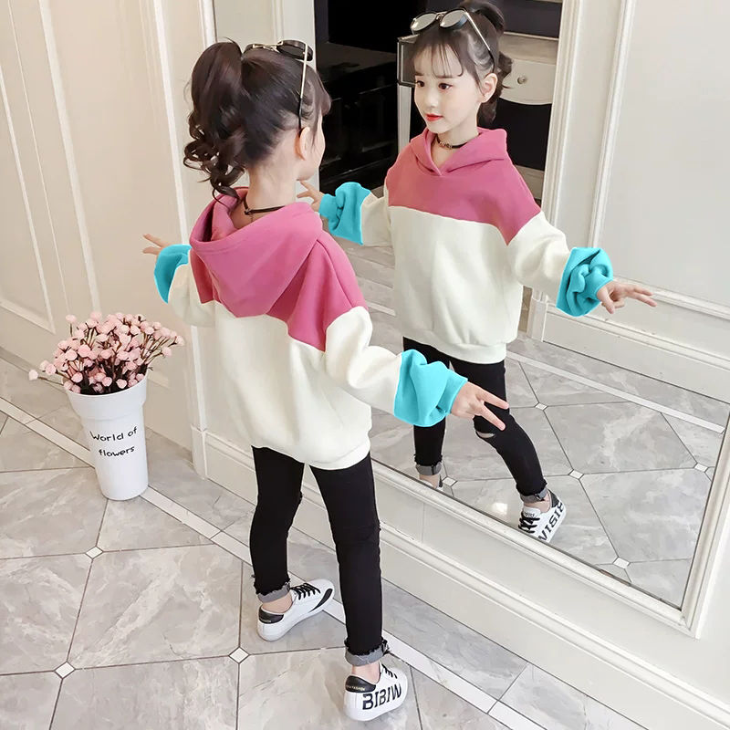 女童卫衣春装2019新款韩版衣服春季儿童中大童装洋气女孩连帽上衣在类目 童装/婴儿装/亲子装, 卫衣/绒衫中 - 来自Buy2taobao.com提供专业的淘宝代购服务