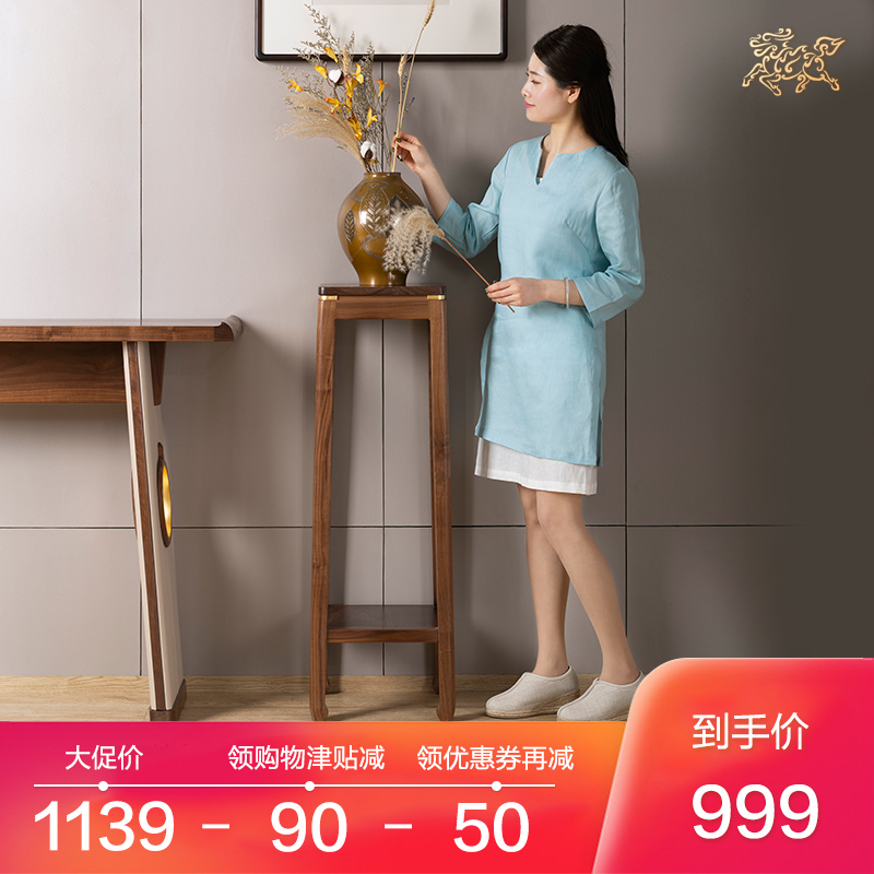 Copper master Bronze ISM Jin Yun Tian Cheng Flower trellis Flowerpot holder Black walnut New Chinese style Solid wood furniturein the Residential furniture , Shelf , Flower/Spend a few category - from Buy2taobao.com to provide professional Taobao agent buy service