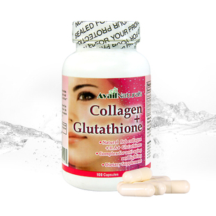  Avail Naturals鱼胶原蛋白胶囊100粒 玻尿酸 谷胱甘肽 美国原装