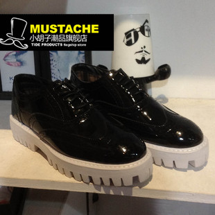  韩国流苏潮鞋刘德华同款男士英伦风松糕鞋厚底欧美增高布洛克男鞋