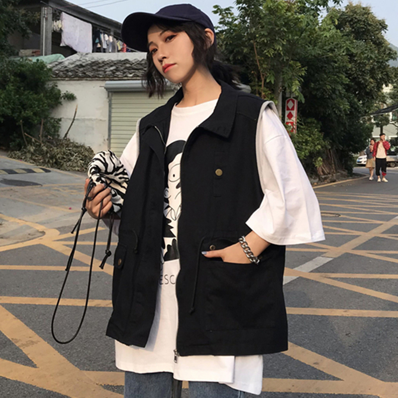 春秋韓版原宿風bf寬松百搭牛仔坎肩背心馬甲外穿薄款外套女裝學生在類目 女裝/女士精品, 馬夾中 - 來自Buy2taobao.com提供專業的淘寶代購服務