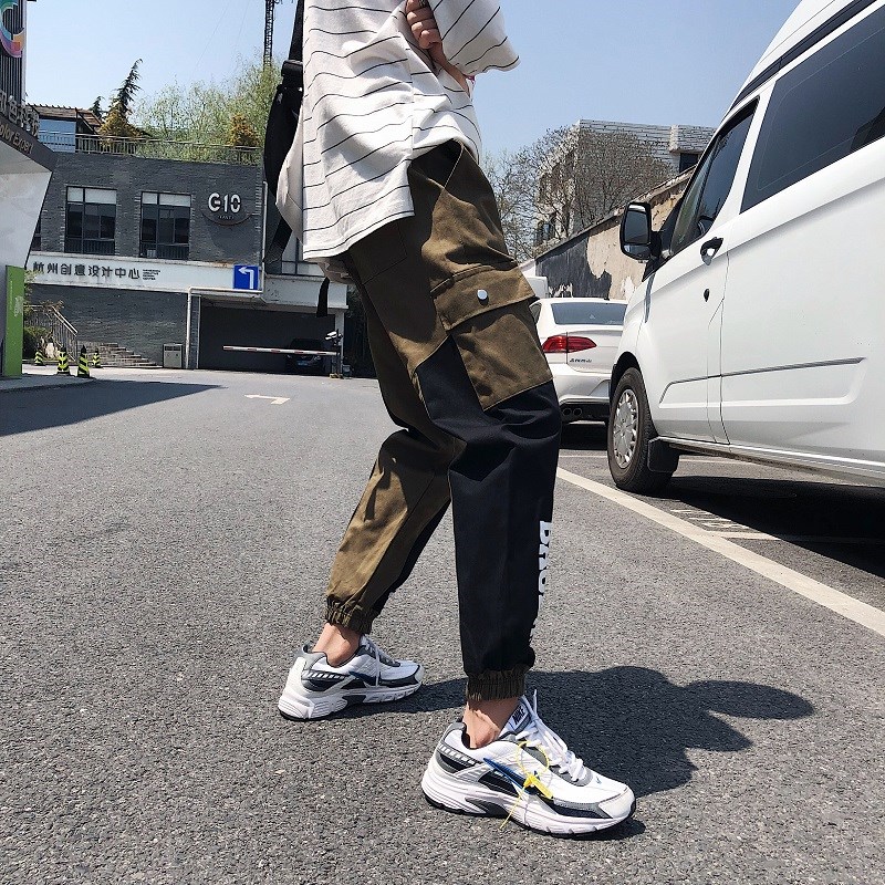男士工装裤宽松裤子束脚裤修身韩版潮流潮牌休闲裤ins九分潮春季在类目 男装, 休闲裤中 - 来自Buy2taobao.com提供专业的淘宝代购服务
