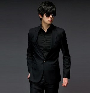  春装 男士新郎礼服西服 韩版修身男西装时尚休闲 西服套装