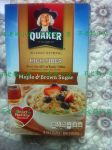  现货 QUAKER桂格即食燕麦片奶油水果口味360g内含10包 护心脏