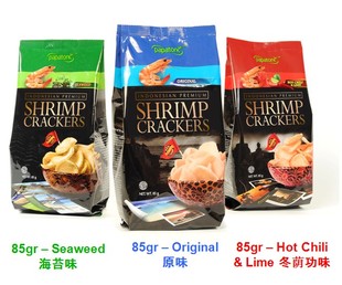  膨化食品批发零食印度尼西亚进口食品啪啪通虾片85g冲冠亏本特价