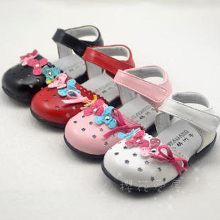  特价真皮公主韩版镂空童鞋花朵儿童包头凉鞋小林川子女童凉鞋