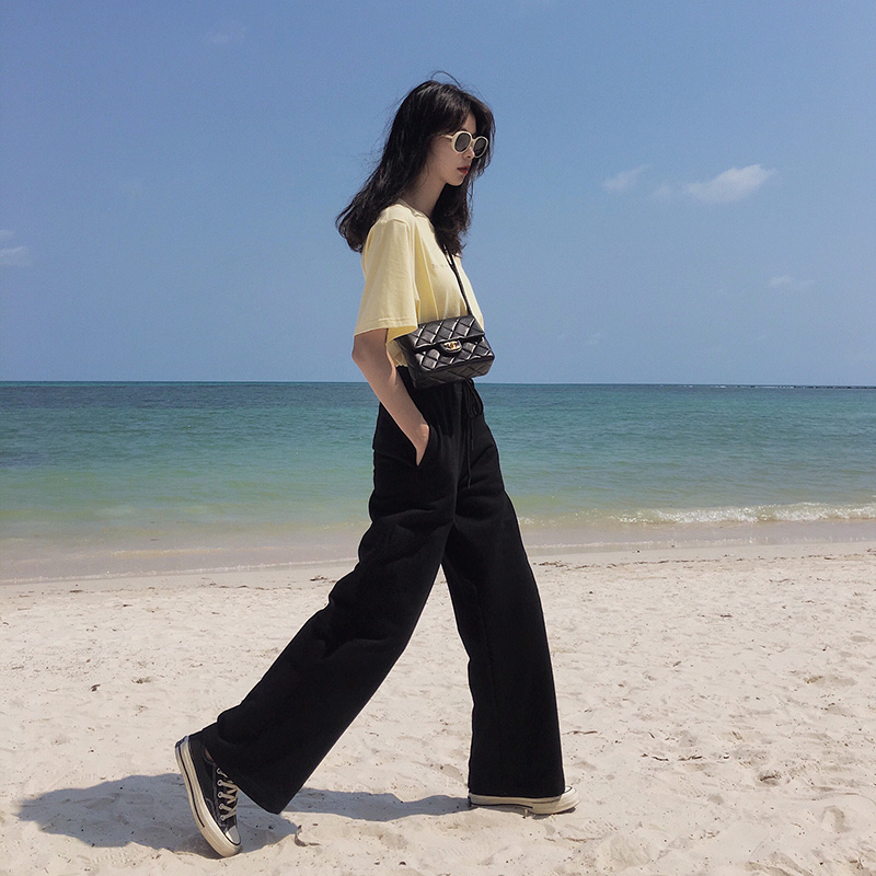 范智乔 显瘦宽松阔腿裤女夏高腰垂感2019新款网红款直筒休闲裤子|ruв категории Женская одежда, брюки, брюки - от Buy2taobao.com для оказания профессиональной услуги покупки агента Taobao