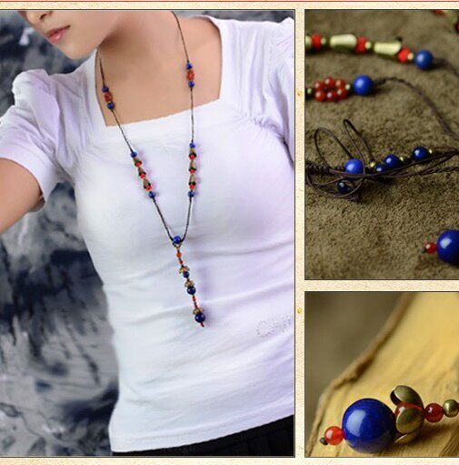 彩云堂记<em>项链</em>长款<em>毛衣</em>链复古<em>饰品毛衣挂件装饰</em>