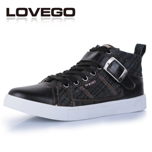  伊丽薇恋男士牛仔休闲英伦板鞋系带春款运动低帮男鞋 包邮新品