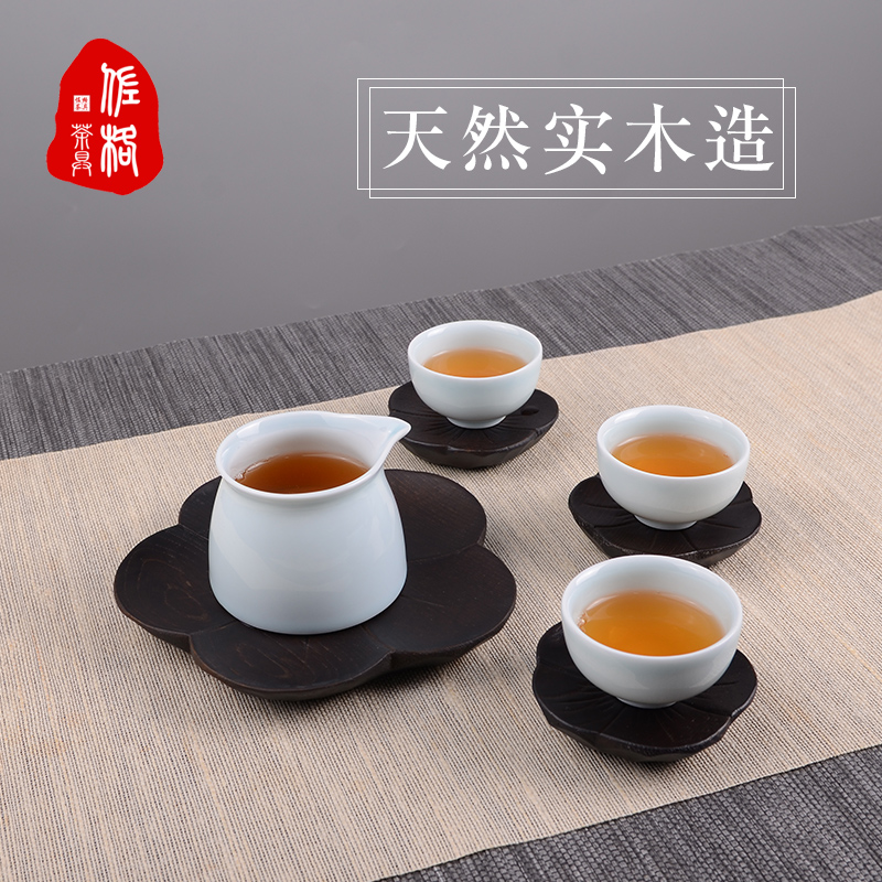 Herzog tea solid wood Coaster Tea mat Saucer Saucer Cup holder Cup mat Petal Coaster medium , pleasein the Tableware , Tea set , Tea/With zero category - from Buy2taobao.com to provide professional Taobao agent buy service