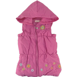  【抢牛品】欧美外贸女童棉服马夹 春秋薄款儿童宝宝纯棉连帽马甲
