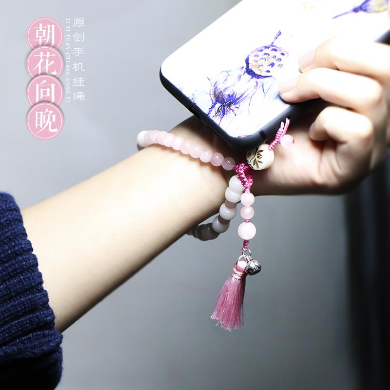 朝花向晚 原创 菩提水晶文艺短款流苏手机挂链挂绳件女可拆卸|ruв категории Цифровые аксессуары, аксессуары для мобильных телефонов, аксессуары для мобильных телефонов, мобильный телефон/телефон цепь - от Buy2taobao.com для оказания профессиональной услуги покупки агента Taobao