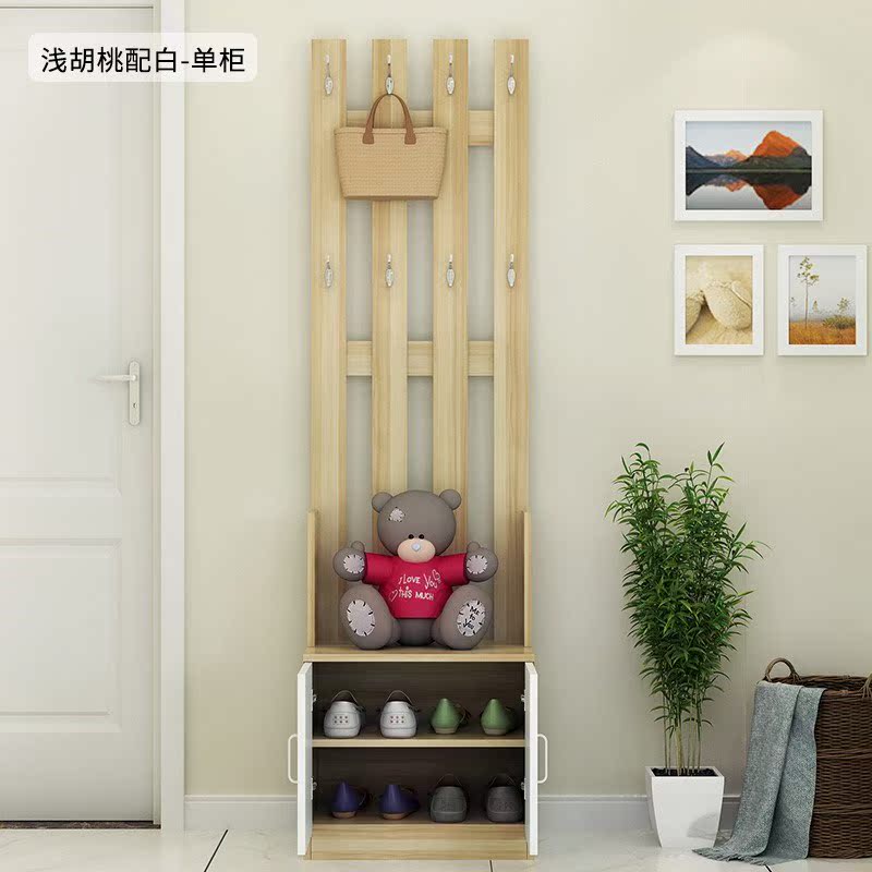 2018新款美式鞋柜进门实木入户玄关挂衣架组合家用门厅衣帽柜门口|msdalam kategori perabot kediaman, rak, kot rak - dari Buy2taobao.com untuk memberikan perkhidmatan ejen Taobao profesional membeli