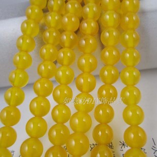  diy饰品水晶批发 天然A级黄玛瑙2-16MM散珠手链项链手工串珠配件