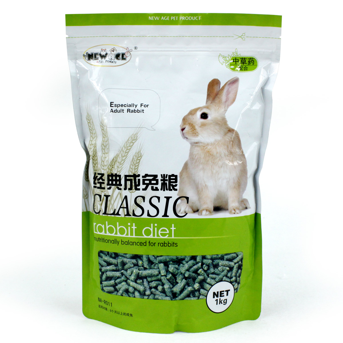 波奇商城 宠物食品new age 纽安吉 经典成兔粮 中草药配方1kg