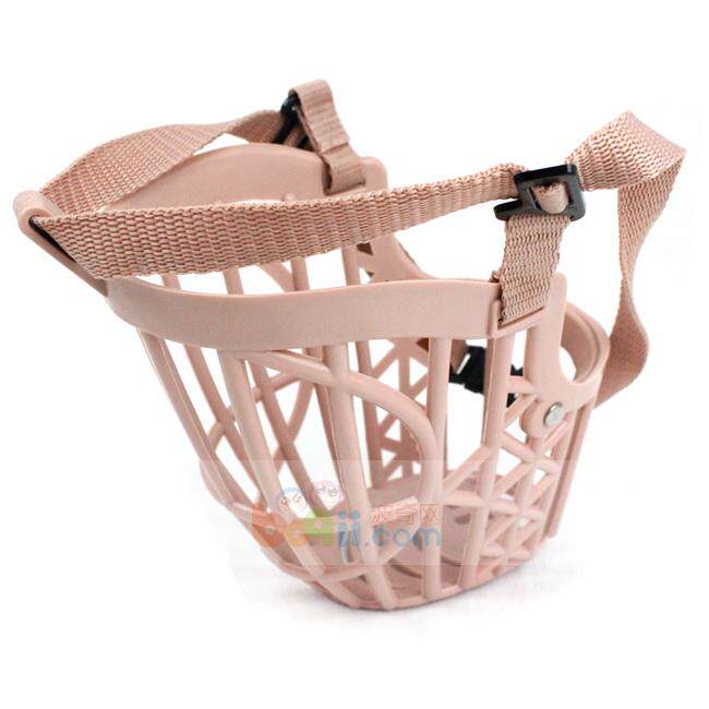 Porky Centre pet dog supplies plastic fence type picked up eating bite-adjustable dog muzzle-proof mask